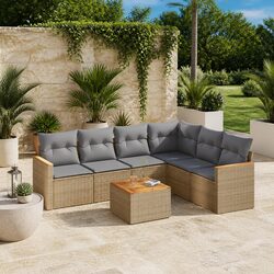 Sleek and Modern 7-Piece Garden Sofa Set