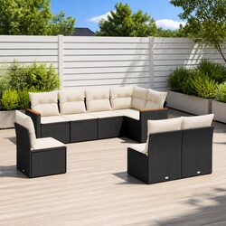 Compact and Sturdy 8-Piece Garden Sofa Set for Outdoors