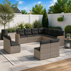 Compact 11 Piece Garden Sofa Set with Style and Comfort