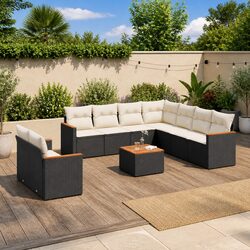 Compact and Reliable 10 Piece Garden Sofa Set