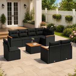 Concise Overview: 9-Piece Garden Sofa Set