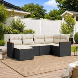 Experience Outdoor Comfort with 6-Piece Modular Sofa Set