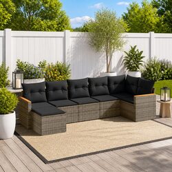 7 Piece Garden Sofa Set: Comfortable Outdoor Seating