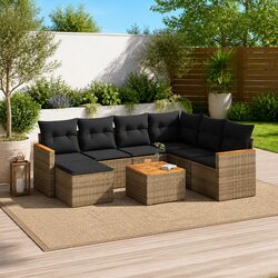 Compact and Durable 8-Piece Garden Sofa Set