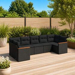 Compact 7 Piece Garden Sofa Set for Relaxation