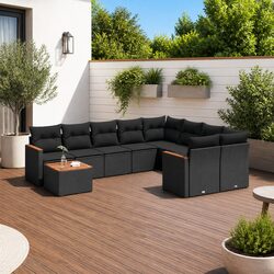Compact and Stylish 10 Piece Outdoor Sofa Set for Your Patio