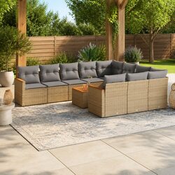 Compact and Reliable 11-Piece Outdoor Sofa Set