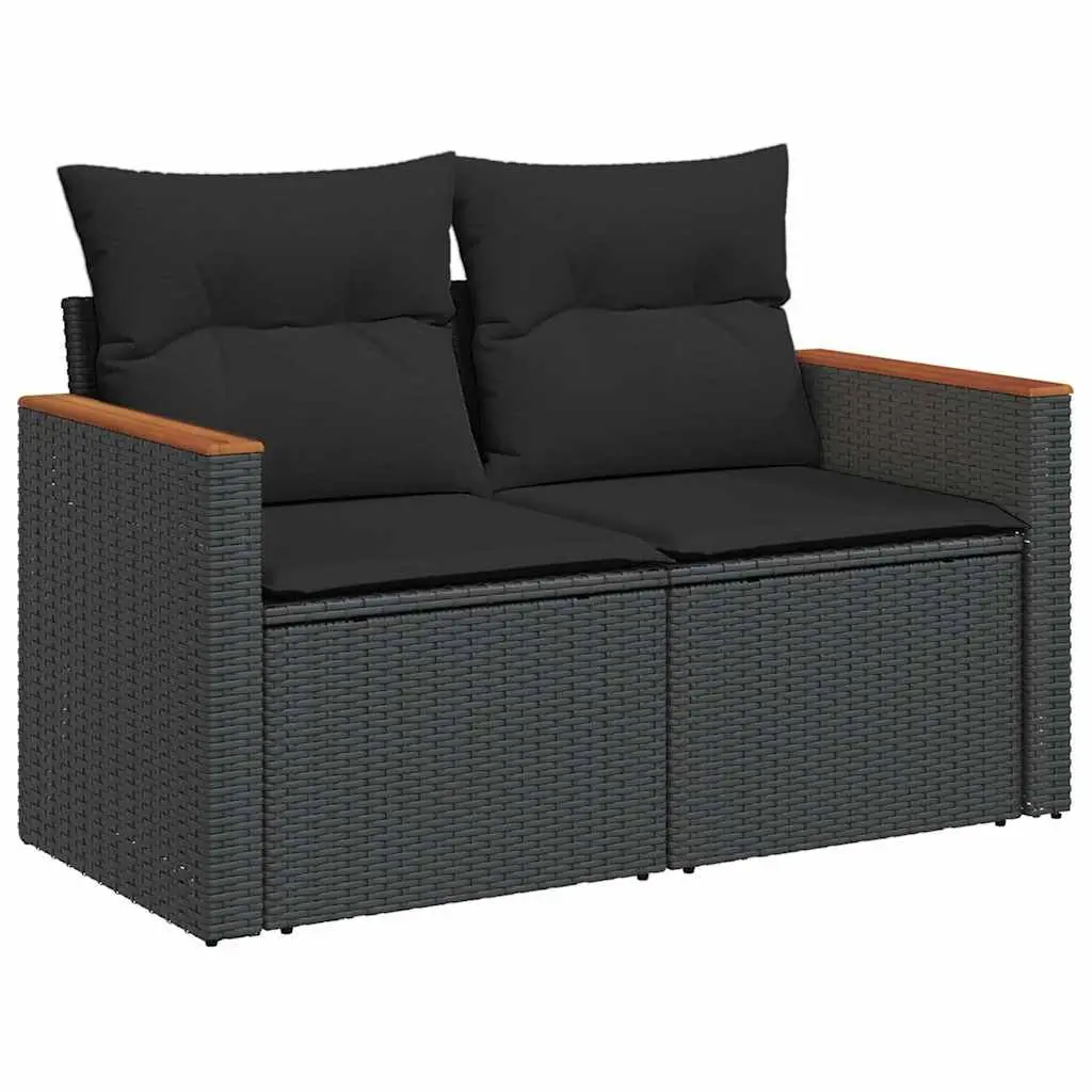 Garden Sofa Set 10 Piece Outdoor Furniture Patio Black Rattan Modular Seating