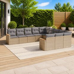 Compact and Versatile 11-Piece Garden Sofa Set