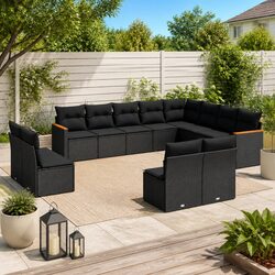 Compact 12 Piece Modular Outdoor Sofa Set