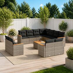 Compact and Stylish 12-Piece Outdoor Sofa Set