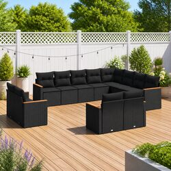 Compact and Reliable 12-Piece Outdoor Sofa Set
