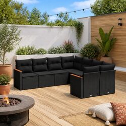 8-Piece Modular Garden Sofa Set for Outdoor Enjoyment