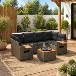 Compact 7 Piece Outdoor Sofa Set for Any Space