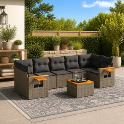 Quick Look: Outdoor 8-Piece Garden Sofa Set in Grey