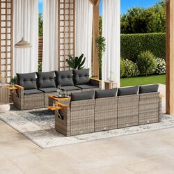 Concise and Stylish 9 Piece Outdoor Sofa Set