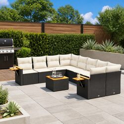 Efficient 9-Piece Outdoor Sofa Set with Cushions