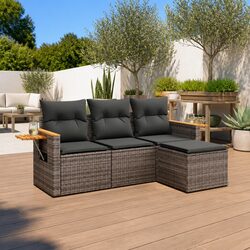Compact and Stylish 4 Piece Outdoor Sofa Set