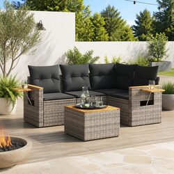 Compact and Functional 5-Piece Garden Sofa Set