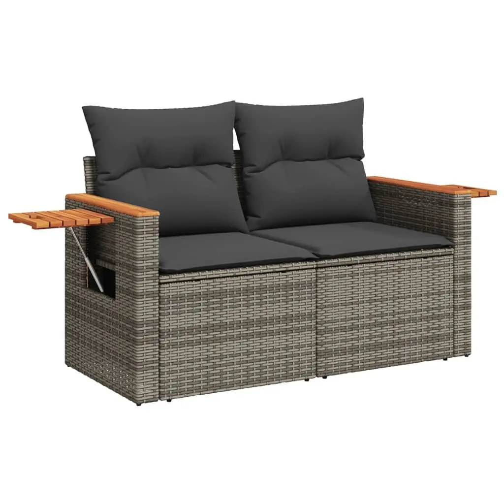 Garden Sofa Set 6 Piece Outdoor Furniture Patio Lounge Grey with Cushions Table