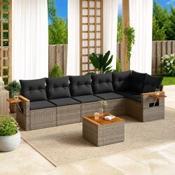 7 Piece Garden Sofa Set: Short and Sweet