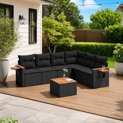 Compact and Efficient 7 Piece Outdoor Sofa Set