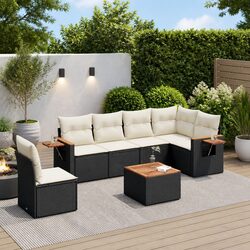 Concise 7 Piece Garden Sofa Set with Modular Design