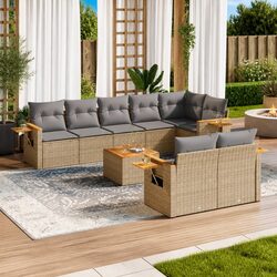 9 Piece Garden Sofa Set: Simple and Stylish