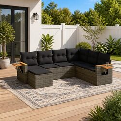 Compact 7 Piece Garden Sofa Set for Easy Living