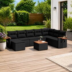 Friendly Outdoor Lounge with 9 Piece Sofa Set