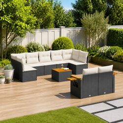 10 Piece Garden Sofa Set with Cushions: Stylish and Efficient