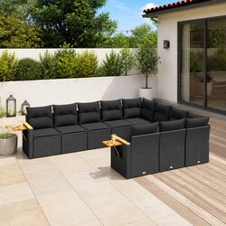 Concise and Confident 10-Piece Outdoor Sofa Set