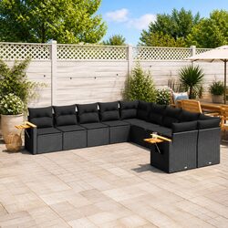 Concise 10-Piece Modular Garden Sofa Set for Outdoors