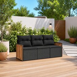 Compact and Stylish 3-Piece Garden Sofa Set for Outdoors