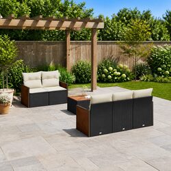 Compact 6-Piece Garden Sofa Set for Any Patio