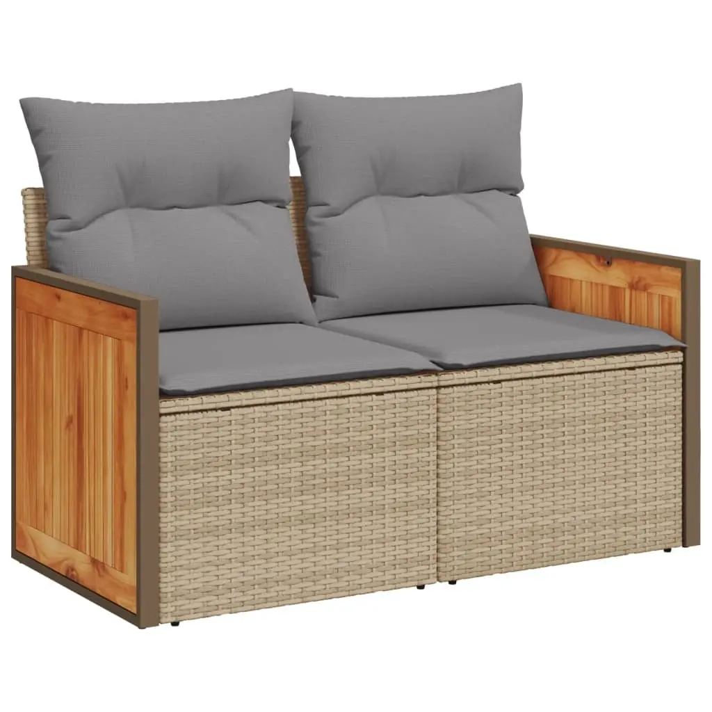 7 Piece Garden Sofa Set with Cushions Outdoor Furniture Patio Sectional Beige