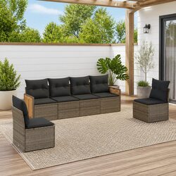 Compact 6-Piece Garden Sofa Set for Your Outdoor Space