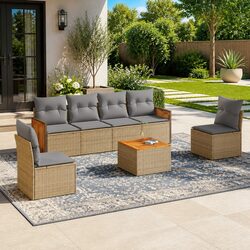 7 Piece Outdoor Garden Sofa Set - Easy Maintenance