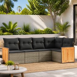 5-Piece Garden Sofa Set in Grey