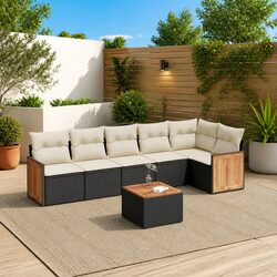 7 Piece Garden Sofa Set: Simple and Functional