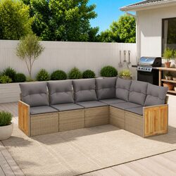 Efficient 6 Piece Outdoor Sofa Set with Cushions