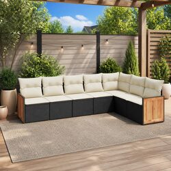 Concise 7 Piece Outdoor Sofa Set for Relaxation