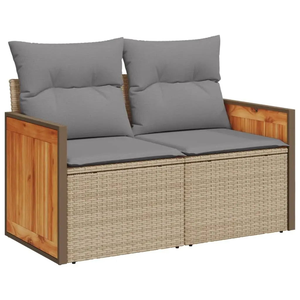 Garden Sofa Set 10 Piece Outdoor Furniture Patio Beige Cushions Table Modular