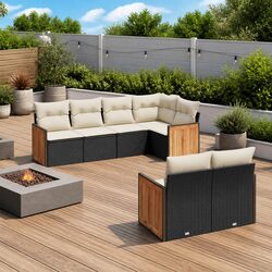 Compact 7-Piece Garden Sofa Set for Outdoor Spaces