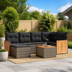 Compact and Stylish 7 Piece Outdoor Sofa Set