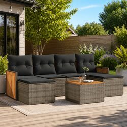 Compact and Stylish 7 Piece Garden Sofa Set