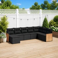 Concise 8-Piece Garden Sofa Set for Outdoor Comfort