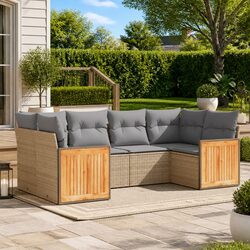 6 Piece Garden Sofa Set