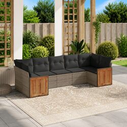 Concise 7 Piece Outdoor Garden Sofa Set with Cushions