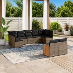 Outdoor Furniture Sets 9 Piece Modular Sofa for Relaxing Outdoors